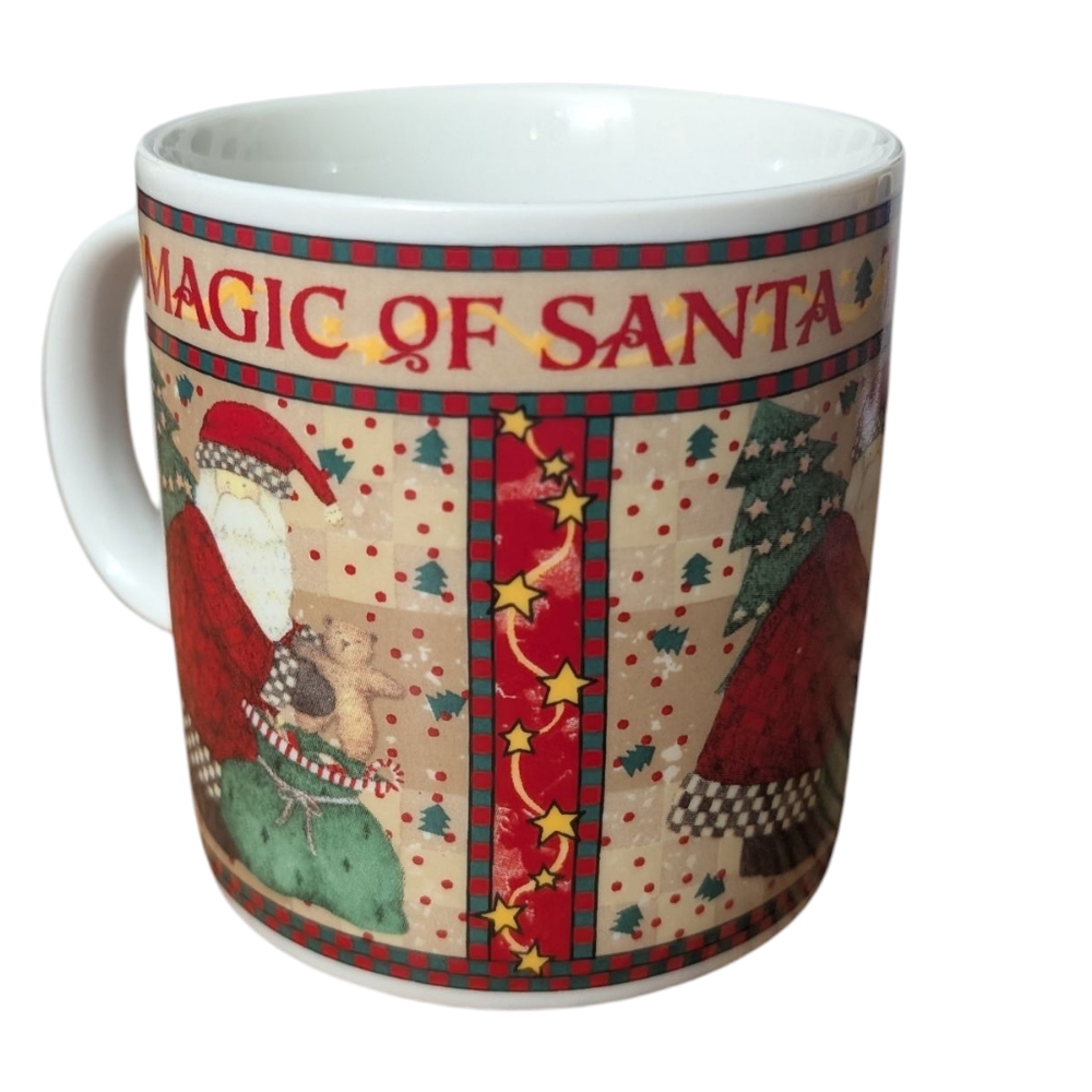 Debbie Mumm Magic of Santa Christmas Mugs - Set of 4 - Picture 3 of 10